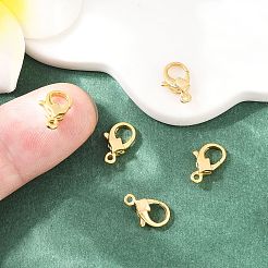 シェグレース 真鍮製ロブスタークラスプ  カドミウムフリー＆ニッケルフリー＆鉛フリー  18KGP本金メッキ  11x7x3mm  穴：1.2mm&nbsp;XGR0097G-130G