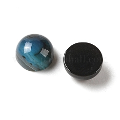 ナチュラルブルー瑪瑙カボション  染め＆加熱  半円  8x4mm&nbsp;G-B082-07A-04