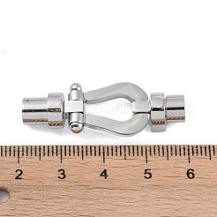 変色しにくい304ステンレススチール製のマグネット留め具と接着端  ステンレス鋼色  38.5x13.5x8.5mm  穴：5mm&nbsp;X-STAS-K282-02P
