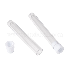 蓋付きのクリアチューブプラスチック製のビーズの容器  幅1.2cm  長さ7.45cm（クリアチューブ）  長さ8.2cm（カバーを含む）  容量：15ml（0.5液量オンス）&nbsp;X-C065Y