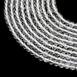 ナチュラルホワイトトパーズビーズ連売り  スムーズなラウンド  3~3.5mm  穴：0.6mm  約115個/連  15.35''（39センチメートル）&nbsp;X-G-P627-3mm-02