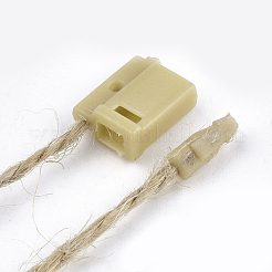ジュートより糸  シールタグ付き  プラスチックハングタグファスナー  バリーウッド  180x1.5mm  シールタグ：9x7.5x4 mmと8x3x2.5 mm  約1000個/袋&nbsp;CDIS-T001-18A