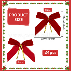 ポリエステル製の蝶結びのコスチュームアクセサリー  レッド  90x90mm&nbsp;DIY-WH0504-757