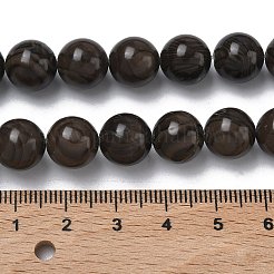 天然木レースストーン木製ジャスパービーズ連売り  ラウンド  10~10.5mm  穴：0.8mm  約37個/連  15.24''~15.35''（38.7~39センチメートル）&nbsp;G-K365-F03-10mm