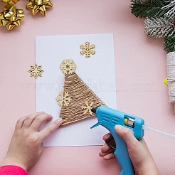 未完成の木製カボション 100 個  クリスマススノーフレーク  ペルー  2.4~2.45x2.2~2.25x0.2cm&nbsp;WOOD-CJ0001-68