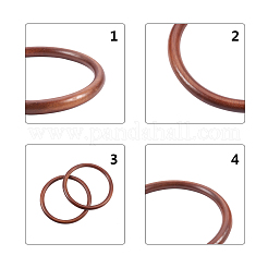 オークウッドバッグハンドル  バッグストラップ用交換アクセサリー用  ココナッツブラウン  140x12.2mm  内径：117mm&nbsp;AJEW-WH0109-69
