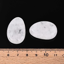 天然石クオーツクリスタルペンダント  ロッククリスタルティアドロップチャーム  29.5~30.5x19.5~20.5x8~11mm  穴：2~3mm&nbsp;G-N349-08N
