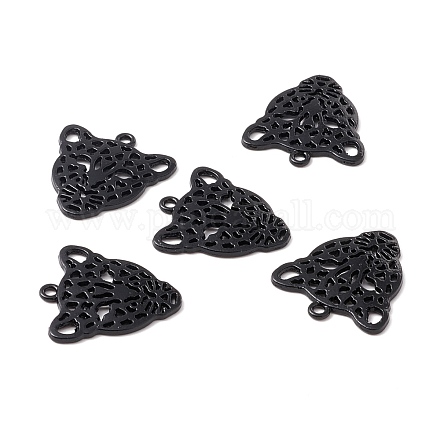 合金ペンダント  ヒョウのヘッド  電気泳動黒  28x26x2mm  穴：2mm&nbsp;PALLOY-F281-15EB-1