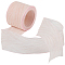 Polyester Pleated Ribbons, with Spool, Pink, 1-5/8 inch(40mm)