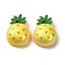 Resin Cabochons, Yellow, Pineapple, 22x15.5x8.5mm