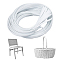 PE Ribbons, Flat, White, 3/8 inch(8.5mm)