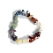 Natural & Synthetic Gemstone Stretch Bracelets, Chip, Inner Diameter: 2-1/8~2-3/8 inch(5.5~6cm)
