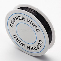 ラウンドクラフト銅線  ニッケルフリー  ブラック  24ゲージ  0.5mm  約31.16フィート（9.5m）/ロール&nbsp;X-CW0.5mm015