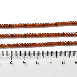 ナチュラルオレンジガーネットビーズ連売り  多面カット  ロンデル  3x2mm  穴：0.6mm  約168~193個/連  14.96''~15.35''（38~39センチメートル）&nbsp;X-G-M426-A01-01
