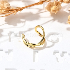 女性用スターリングシルバーカフイヤリング925個  ゴールドカラー  9.5x8.5x5~5.5mm&nbsp;EJEW-F360-01B-G