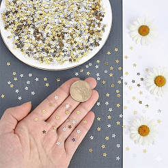 100g 2色飾りアクセサリー  PVCプラスチック製のスパンコール/スパンコールペンダント  スター  ミックスカラー  5x5x0.2mm  約50g /カラー&nbsp;KY-HY0001-28
