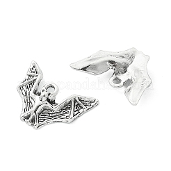 チベットスタイル合金バットペンダント  カドミウムフリー＆鉛フリー  アンティークシルバー  17x23.5x3mm  穴：2mm&nbsp;FIND-YW0001-67
