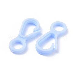 プラスチックカニカン  ライトスカイブルー  33x15.5x4.5mm  穴：7.5mm&nbsp;X-KY-D012-04