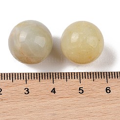 天然フラワーアマゾナイト穴なし球形ビーズ  ラウンド  16mm&nbsp;G-K353-04D-41