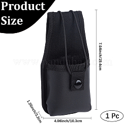 PUレザー製トランシーバースリーブ  ブラック  194x103x32mm&nbsp;AJEW-CL0005-34