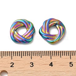 イオンプレーティング（IP）304ステンレススチールリンクリング  ツイストリングコネクタ  虹色  13x13x3mm  内径：5mm&nbsp;STAS-K267-03RC
