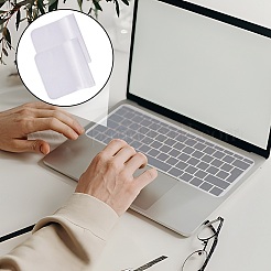 シリコン製コンピューターキーボード保護フィルム  ダストカバー  長方形  透明  310x130x1mm&nbsp;DIY-WH20081-015A