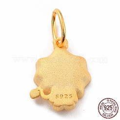 925純銀製のペンダントのカボションのセッティング  ライオン  ゴールドカラー  13.5x10x2.6mm  内径：4mm  穴：5.5x0.6mm&nbsp;LS-STER-I020-02G