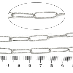 304ステンレススチールテクスチャアズキチェーン  ハンダ付け  スプールで  ステンレス鋼色  20x5x1mm&nbsp;CHS-B016-02P