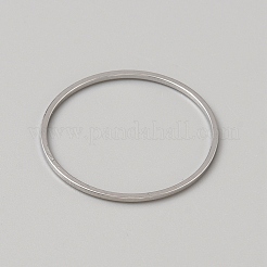 真鍮製フレームコネクター  リング  耳に装着するアクセサリー  プラチナ  24x1mm  内径：22mm&nbsp;FIND-TAC0028-14B-P