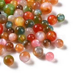 樹脂模造猫目ビーズ  ラウンド  ミックスカラー  8~12mm  穴：1.6~2mm&nbsp;RESI-XCP0002-73