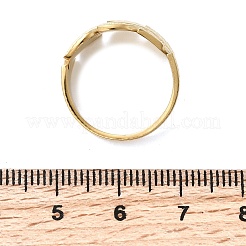 304ステンレススチールオープンカフリング  羽  イオンプレーティング（ip）  18KGP本金メッキ  内径：17mm&nbsp;RJEW-K248-16G