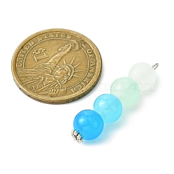 4色のガラスビーズペンダント4個  ラウンド  ミックスカラー  35x8mm  穴：2mm  1pc /カラー&nbsp;PALLOY-JF02813