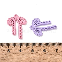 スプレープリント合金ペンダント  ちょう結びのチャーム  ミックスカラー  23x17.5x2.5mm  穴：1.4mm&nbsp;AL-CBA5B8E-08