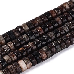 天然な黒雲母ビーズ連売り  ディスク  ヒシビーズ  7.5~8.5x3~4mm  穴：0.9~1mm  約106~126個/連  14.96~15.94インチ（38~40.5cm）&nbsp;G-N367-03A-13