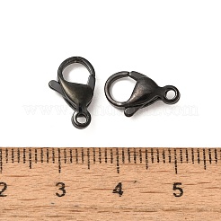 イオンプレーティング（IP）研磨316サージカルステンレススチールカニカン  オウムトリガークラスプ  ブラック  11x7x3.5mm  穴：1mm&nbsp;STAS-R072-12A-B