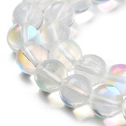 透明ガラスビーズ  ラウンド  クリアAB  8mm  穴：1mm  約45個/連  13.98''（35.5センチメートル）&nbsp;GLAA-B022-8mm-14