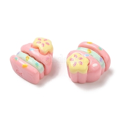 不透明樹脂模造食品デコデンカボション  ケーキ  ミックスカラー  11.5x10x6mm&nbsp;RESI-K027-12