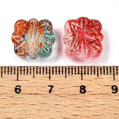 透明ガラスビーズ  蝶  グラデーションカラー  ミックスカラー  12.5~13x14x6mm  穴：1~1.2mm&nbsp;GLAA-N001-70