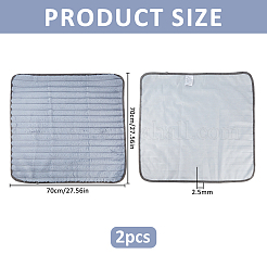 ポリエステル製の豪華なソファクッション  長方形  ライトスチールブルー  700x700x2.5mm&nbsp;AJEW-WH0880-25C