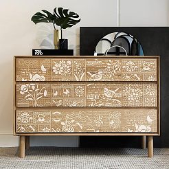 ペットプラスチック図面絵画ステンシルテンプレートセット  花柄  29.7x21cm  6枚/セット&nbsp;DIY-WH0172-425
