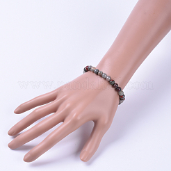 天然ブラッドストーンストレッチブレスレット  2インチ（5.2cm）&nbsp;BJEW-JB04557-02
