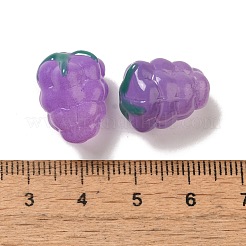 手作りランプワークビーズ連売り  ブドウ  暗い蘭  17x12~13x12~13mm  穴：1.2~1.4mm  約20個/連  13.39''（34センチメートル）&nbsp;LAMP-G162-05G