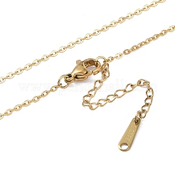 イオンプレーティング(IP) 頭文字 304 ステンレス ペンダント ネックレス  18KGP本金メッキ  文字y  15.87インチ（40.3cm）  ペンダント：約17x14mm&nbsp;NJEW-M199-01G-Y