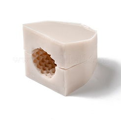 3DクリスマスツリーDIYキャンドル6.5x6.5x7パーツシリコンモールド  クリスマスツリーの香りのキャンドル作りに  ベージュ  組み立て：6x4.5cm  内径：[1]のCM&nbsp;CAND-B002-03