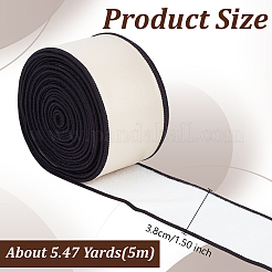 5mポリエステルリボン  イミテーションレザー  アクセサリー縫製用  アンティークホワイト  1-1/2インチ（38mm）  約5.47ヤード（5m）/セット&nbsp;OCOR-OC0001-81B