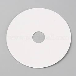 紙シートパッド  バッジの包装用  フラットラウンド  ホワイト  76.5x0.5mm  穴：15mm&nbsp;FIND-WH0126-324
