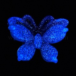 蓄光樹脂カボション  暗闇で光る  ネイルアートの装飾の付属品  蝶  インディゴ  8x10x3mm&nbsp;MRMJ-TAC0010-05A
