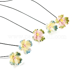 手描きの陶器製花茎（鉄製の茎付き）  花瓶や家の装飾に使える装飾的な造花ピック  ミックスカラー  285mm&nbsp;PR-CBAD4A8-01