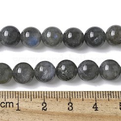 天然石ラブラドライトビーズ連売り  ラウンド  8~8.5mm  穴：1mm  約44個/連  14.57''（37センチメートル）&nbsp;X-G-U017-8MM-01