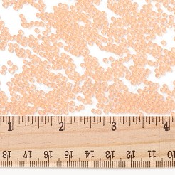蓄光透明ガラスシードラウンドビーズ  穴なし/ドリルなし  グレードA  砂茶色  2~2.5mm  約10000個/袋&nbsp;GLAA-F124-D04-A
